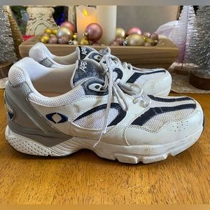 Aetrex Apex X521 Men's Boss Runner - White/Navy Size 10.5 Wide